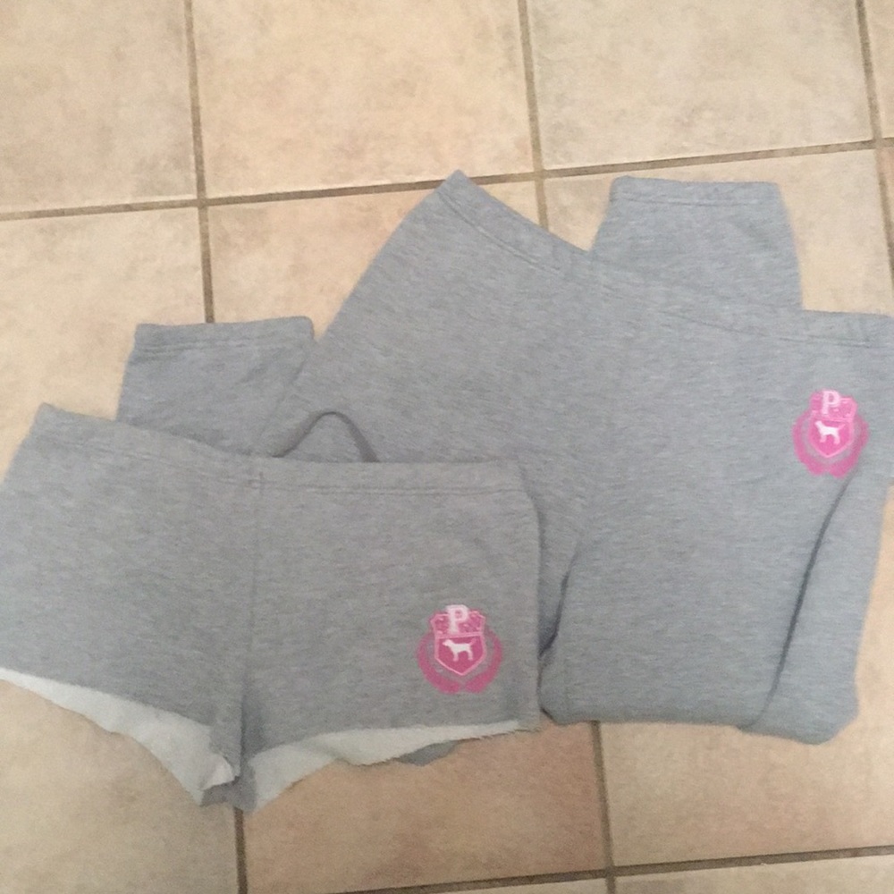 Victoria’s Secret Pink sweat pants and shorts